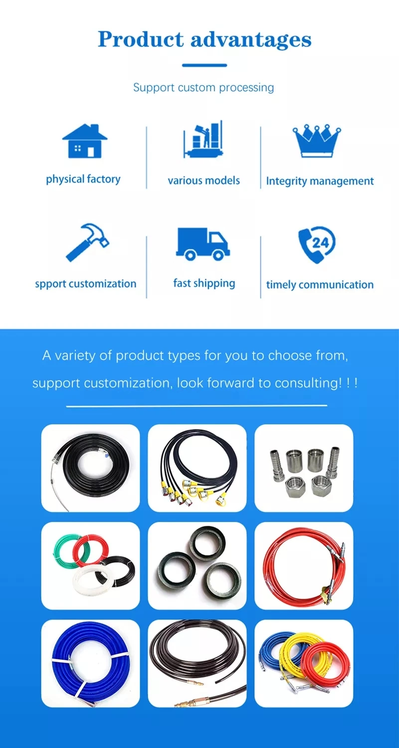 Top Factory Super Long Service Life 1 - 5 Inch High Pressure Industrial Hydraulic Rubber Hose Air Oil Water Gas Fuel Hose